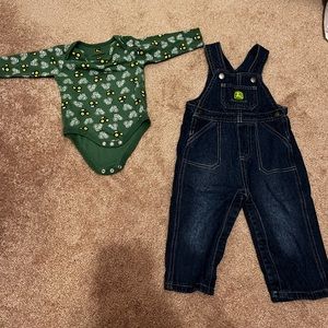 John Deere overalls and onesie